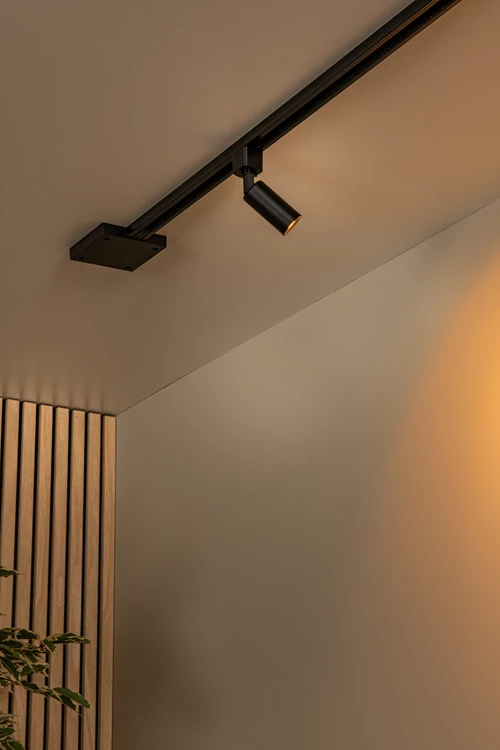 Lucide TRACK RITMO Track spot - 1-circuit Track lighting system - 1xGU10/MR11 - Black(Extension) - atmosphere 1